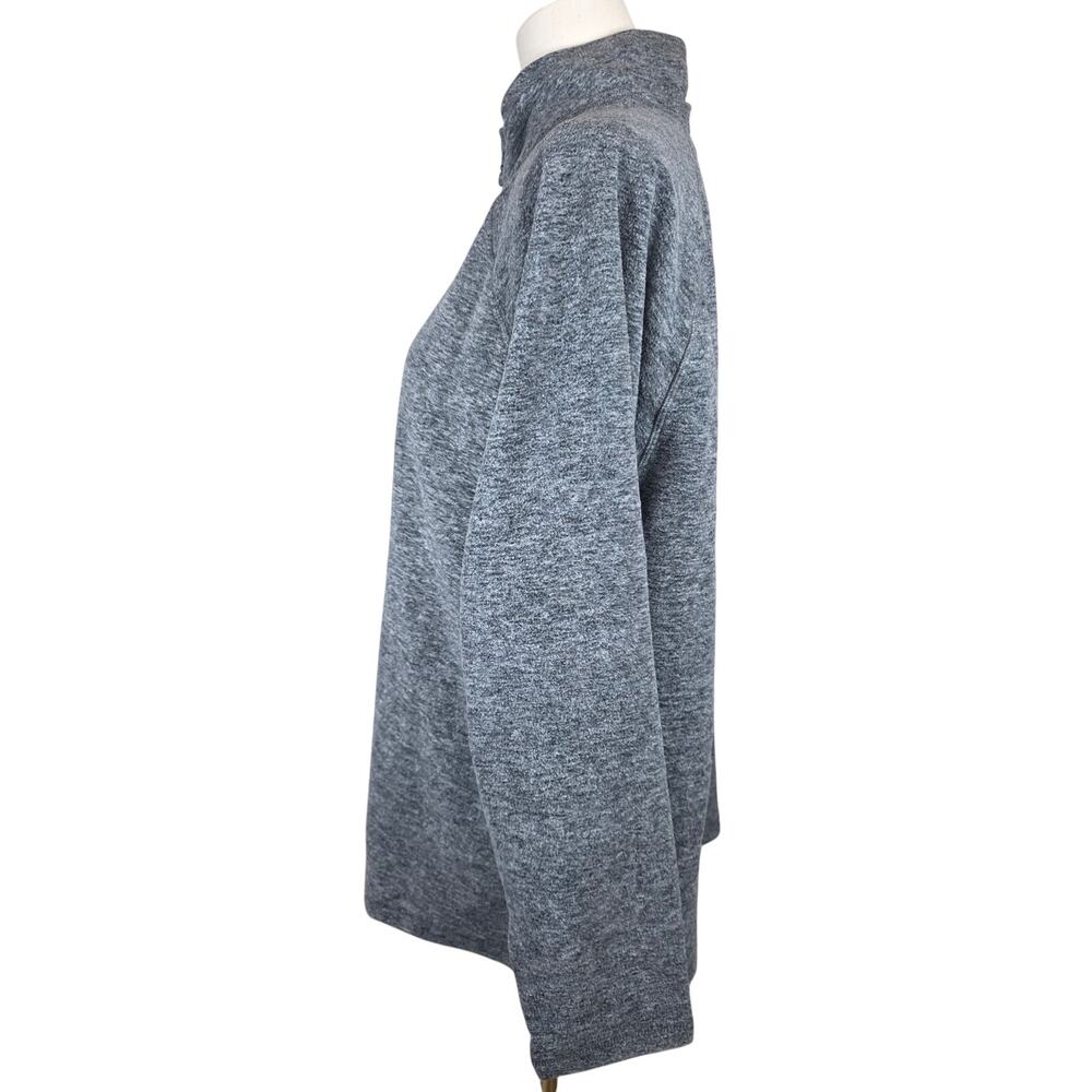 NWT XXL Women's Eddie Bauer Charcoal 1/4 Zip Fleece Top - Picture 5 of 9